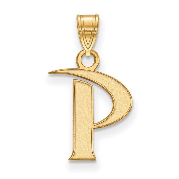 14k Yellow Gold Pepperdine U. Small Initial P Pendant - Picture 1 of 3
